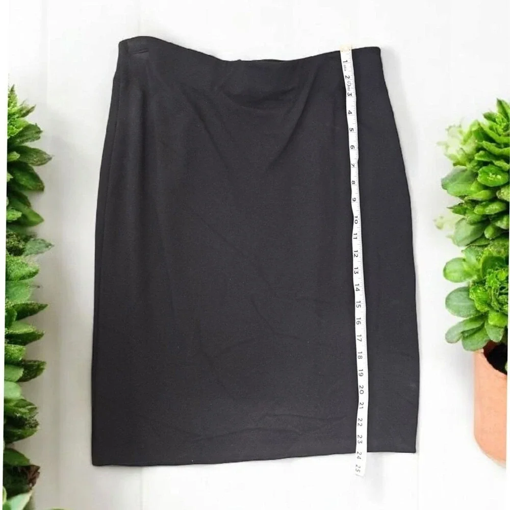Grace‎ Career Pencil Skirt Black, Gold Zipper, Stretch Womams Size 12